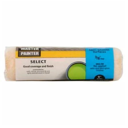 GENERAL PAINT Master Painter 9" Select Roller Cover, 3/8" Nap, Knit, Semi Smooth - 697845